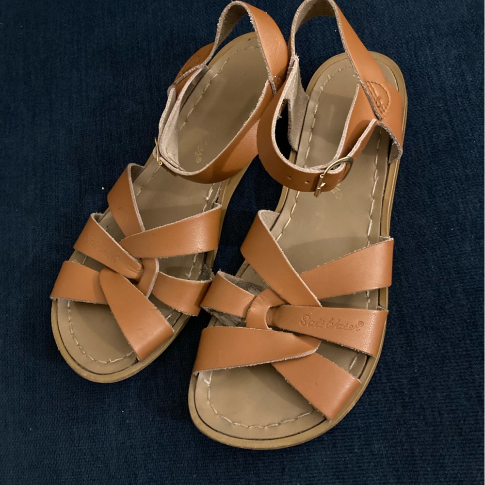 HOY Salt Water Tan Leather Sandals. Size 7 women’s.